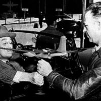 FDR inspects an A-26 model.jpg